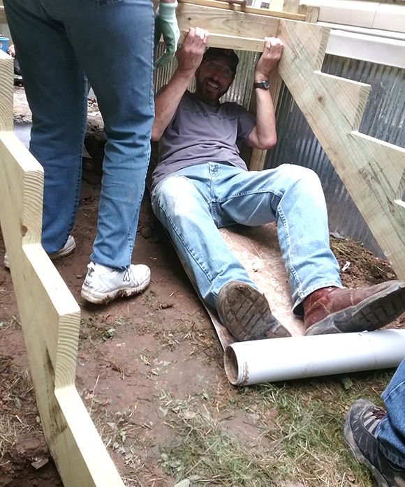 Gary Fastening Stringers to Deck Frame